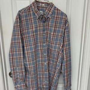 Peter Millar Multicolor Plaid Button Down Shirt size Large